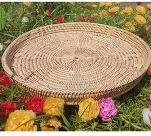 Plateau de service pour aliments et boissons, en rotin, grand panier - Product Image 1