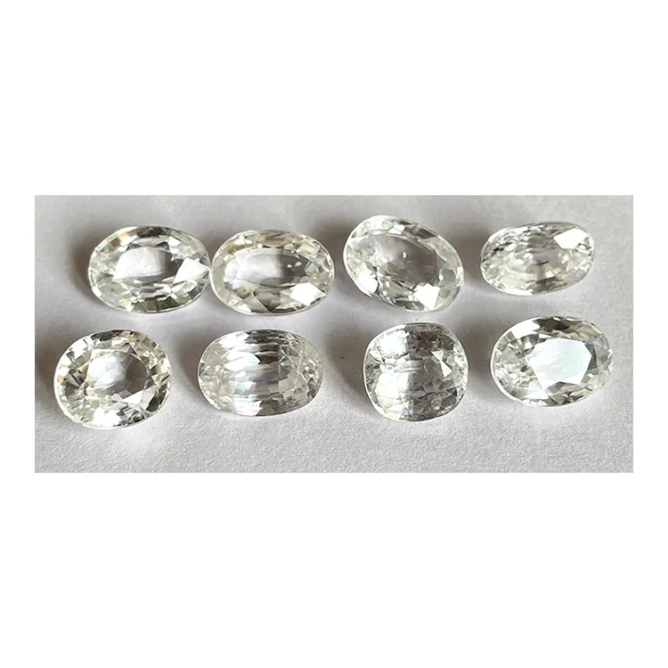 Supplier of 100% Natural 46.40 carat Weight Oval Shape White Color Free Ring Size Top Quality Zircon Loose Gemstone