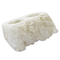 Bagues tendance en pierre brute double sculptée pour la vente en gros