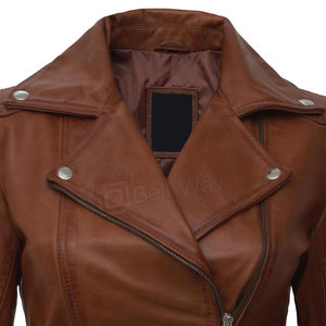 เสื้อแจ็กเก็ตหนังสำหรับผู้หญิง,เสื้อแจ็กเก็ตหนังคุณภาพสูงสำหรับฤดูหนาวสไตล์ใหม่ล่าสุด - Product Image 4