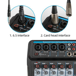 Console de mixage Audio <span class=keywords><strong>U6</strong></span> v, Mini Console USB à 6 canaux, connexion sans fil, contrôleur pour Mixer DJ - Product Image 5