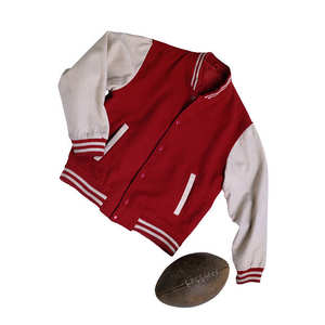 Chaqueta de Béisbol de Lana con Logotipo Personalizado para Adultos, Estilo Universitario, Mangas de Cuero, Relleno 100% Poliéster, Calidad Premium para Hombre - Product Image 4