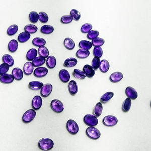 พลอยอเมทิสต์แอฟริกันธรรมชาติขนาด4มม. 6มม. ตัดเป็นรูปวงรีอัญมณีหลวมขายส่งราคาโรงงานปกติ - Product Image 1