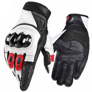 Guantes largos de cuero auténtico para hombre, de alta calidad, para carreras, dedo completo, 2022 - Product Image 1