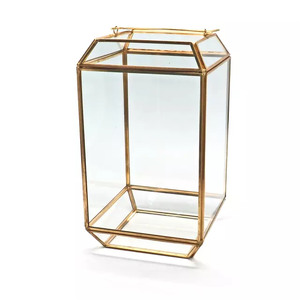 Candelabro cuadrado de cristal y oro, decoración para el hogar, nuevo estilo - Product Image 1