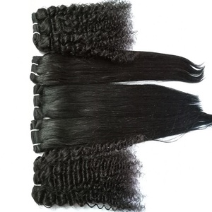 Extensions de cheveux indiens non traités, cheveux bruts droits et ondulés, pour tresses, vente en gros, - Product Image 5