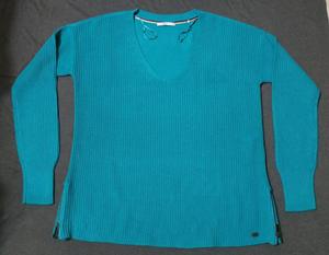 Vêtements à étiquettes de marque originales pour femmes, pulls à manches longues à col en V, tricots décontractés en coton, lot de stock du Bangladesh - Product Image 2