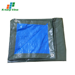 250Gsm Waterproof Coated <b>Tarpaulin</b> Plastic Aluminum <b>Eyelets</b> Every 1M Interval PE Material Custom Cutting Service - Product Image 1
