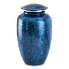 Urna funeraria de metal puro azul de alta calidad, urna de cremación para cenizas humanos, precio al por mayor - Product Image 3