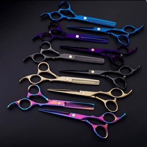 6.0 pouces couleur rouge nouvelle mode conception professionnelle beauté ciseaux de coiffeur ciseaux plats dent cheveux ciseaux - Product Image 5