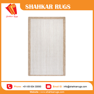 Tapis rectangulaire réversible moderne à chevrons, bordure simple, PVC peluche blanc jute, chambre à coucher, ensembles de tapis en ligne pour adultes 34648 - Product Image 4