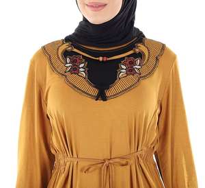 Tunique brodée à la taille pour femmes, vêtements islamiques, Abaya, Kaftan, dubaï, style arabe musulman, mode islamique, qualité turque, nouvelle collection, printemps, - Product Image 3