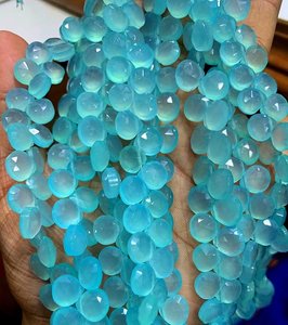 Aqua Calcedonia lágrima piedra preciosa suelta facetada corte brillante cuentas pulidas para la fabricación de joyas piedra Natural de alta calidad - Product Image 2