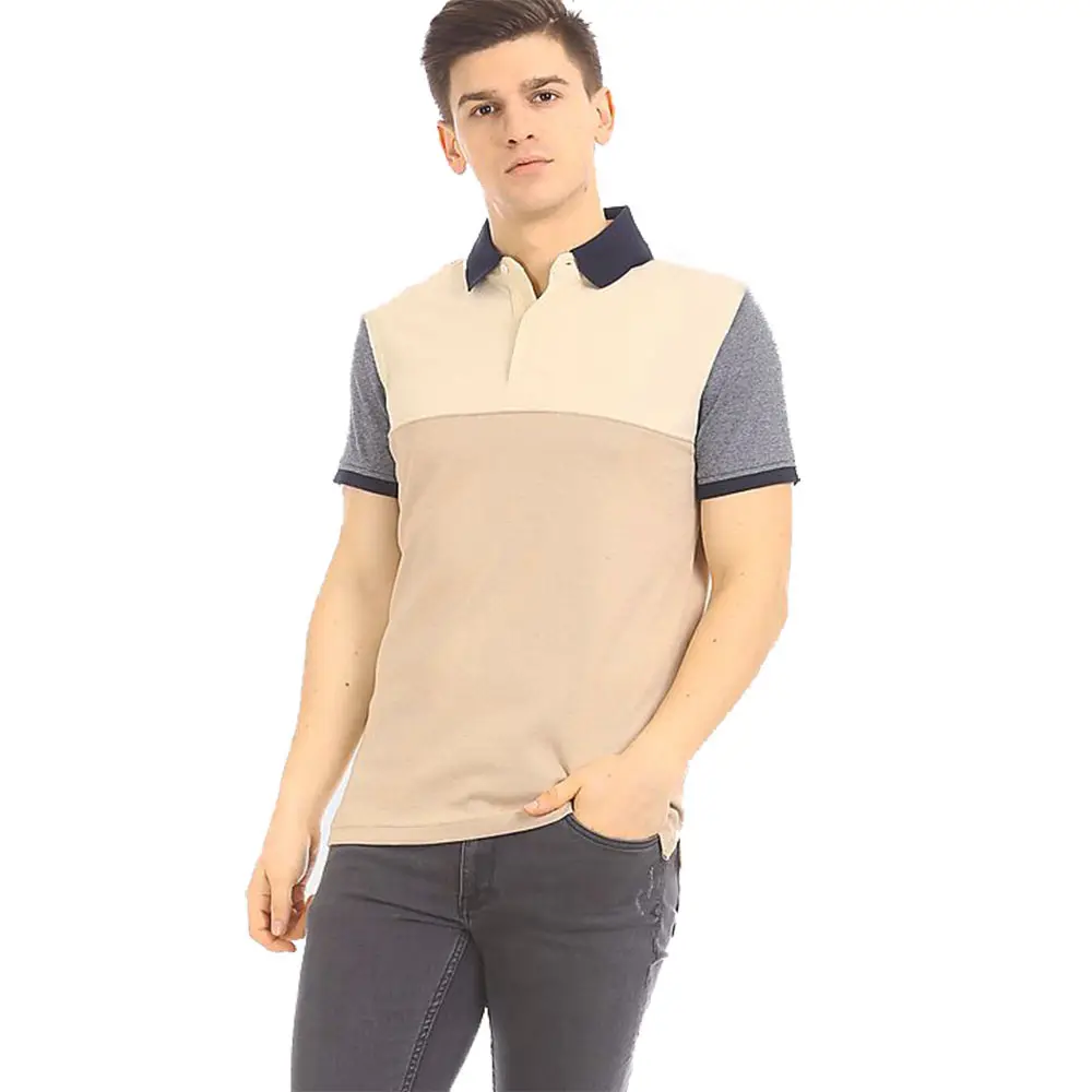 Ganzer Verkauf Anpassen Hot Sale Beste Qualität Trendy Männer Mehrfarbige Patchwork Sport bekleidung Polo-Shirts