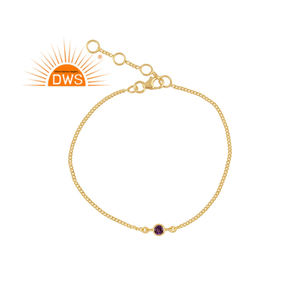 Bracelet en argent Sterling améthyste pour femmes, nouveau, tendance, meilleure vente, pierre précieuse, bijoux de noël - Product Image 1