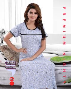 Nuevo Camisón de 6 Colores, Precio al por Mayor, Algodón Chino de Alta Calidad, Camisón de Manga Corta para Mujer, Pijama Largo - Product Image 5