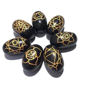 reiki Natural Black Agate Lingam items wholesale reiki crystal Healing products : wholesaler