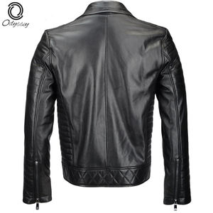 Blouson en cuir PU homme, décontracté, à la mode pour motard, Design de poche, pour moto, printemps-automne - Product Image 3