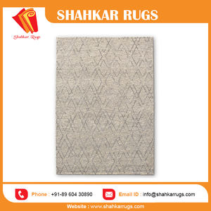 Tapis faits à la main en laine naturelle 100% Jute Tapis de sol en peluche moelleux Tuiles Fournisseur indien doux Dernier design pour chambres à coucher Salles de bain - Product Image 2