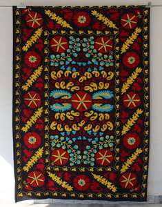 Wholesale Indian Authentic Vintage Artisan Crewel Embroidery Tapestry Bohemian Twin Size Bedding Customize Wall Hanging <b>Bedcover</b> - Product Image 5