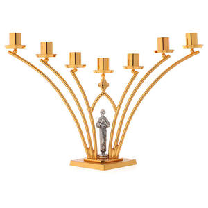 Candelabro de latón con diseño de Jesús, suministros de Iglesia de la India - Product Image 4