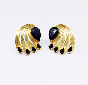 Sterling <b>Silver</b> 925 Custom Made Supplier Wholesaler Handmade Unisex Woman Low MOQ Cheap Unique Elegant Natural Gemstone <b>Earring</b> - Product Image 2