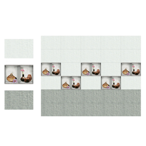 Azulejos de cerámica para pared exterior, azulejos esmaltados de textura sólida, color marrón y crema, 300x450mm - Product Image 2