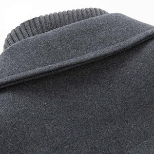 Manteau d'extérieur long pour homme en cuir de veau véritable, couleur unie, col montant, chaud pour l'hiver, personnalisable avec logo sur le devant, haute qualité 2026 - Product Image 6