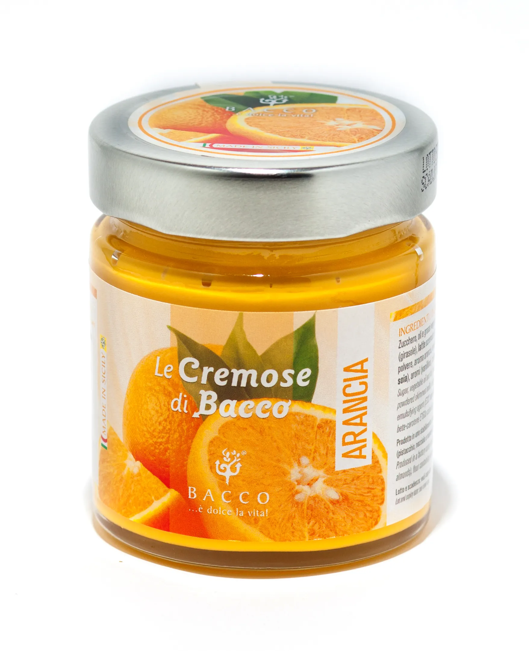 Made in Italia Arancione crema diffusione 190g ideale per colazione ideale per il riempimento di dolci