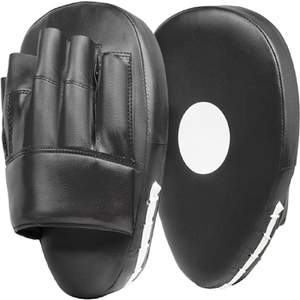 Coussinets de boxe en cuir PU de haute qualité 2025, avec crochet incurvé, pour frappe de précision, excellents pour le MMA, le kickboxing, noir, tailles personnalisées - Product Image 5