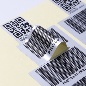 Custom Matte Silver Heat Resistant Barcode Sticker Labels Heat-resistant  Adhesive Multilayer Label Bar Code Label Sticker