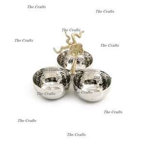 Tazón de Acero Inoxidable Martillado para Chocolates y Frutos Secos, Hecho a Mano, Forma Redonda, Decorativo, a Precio de Mayoreo - Product Image 5