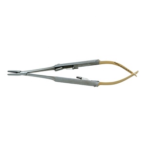 Instrument chirurgical à poignée ronde et droite, porte-aiguilles avec Inserts en carbure de tungstène, serrure 5.5 (14cm) - Product Image 1