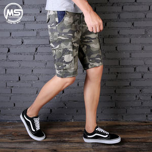 New Arrival Men's Cotton Cargo <b>Shorts</b> Solid Pattern Anti-Pilling Gym <b>Shorts</b> with Softness <b>Camouflage</b> Design - Product Image 3