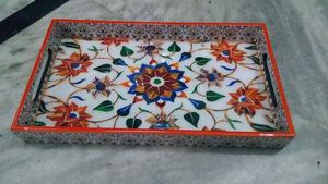 Bandeja de servir y almacenamiento de MDF con acabado en madera esmaltada e impresa, lacada, para bodas, fiestas y eventos, plato de servir hecho a mano, precio al por mayor - Product Image 5