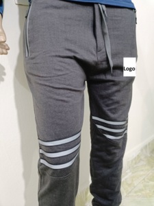 กางเกง Jogger ผ้าฟลีซสำหรับผู้ชาย,กางเกงโพลีเอสเตอร์100% นำเข้าผ้ายืดปิดเครื่องสต็อกสินค้าจำนวนมากจากบังกลาเทศ - Product Image 3