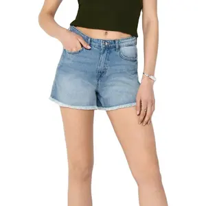 Thời Trang Nữ Denim Ngắn Phụ Nữ Sexy Quần Chất Lượng Cao Jeans Shorts Bông Màu Xanh Spandex Loose Technics Phong Cách Thời Gian Dẫn Vải