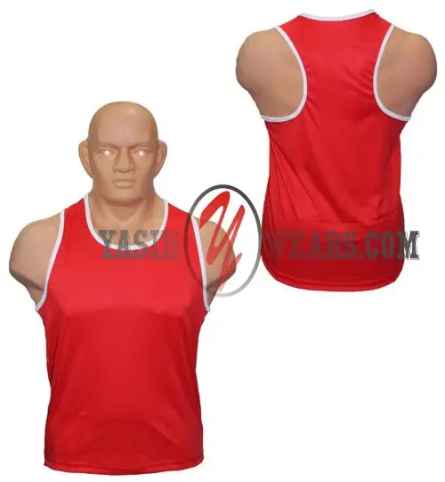 Yeni boks Fighter kickboks yelek atlet eğitim için erkek giyim özel tasarım egzersiz spor boks tankı üstleri