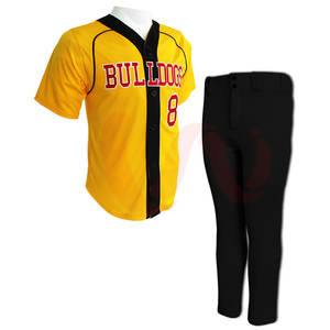 Ensemble uniforme de baseball pour hommes de haute qualité à manches longues, maillot et pantalon de softball personnalisés par sublimation, respirant, anti-UV, avec logo d'équipe - Product Image 3