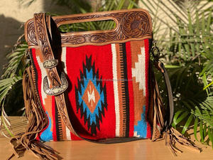 Nuevo bolso occidental hecho a mano con flecos, manta Azteca para SILLÍN, bolsos con tirantes, bolsos bohemios con estilo Vintage de gran venta para mujer - Product Image 6