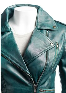 Chaqueta de motorista con cremallera para hombre, de cuero de vaca negro de alta calidad, disponible en todos los colores de cuero, hecha en pakistán - Product Image 2