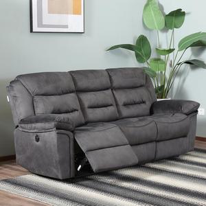 Sofá reclinable de tela con mechones modernos Atlanta - Product Image 3