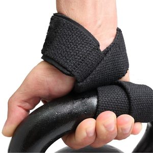 Sangles de musculation en coton/néoprène de haute qualité, confortables, couleur personnalisée LAIEM INTERNATIONAL LI-6308 pour usage en salle de sport, renforcement musculaire - Product Image 2