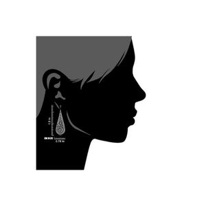 Pendientes étnicos de plata de ley 92,5 hechos a mano para mujer, joyería de diseño colgante para mujer, 6,35 cm, NSJ-642/45154 - Product Image 2