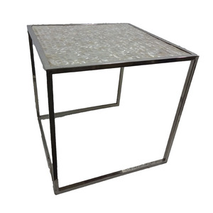 Tabouret en acier inoxydable avec haut en bois, offre spéciale, confortable, nouveau Design à la main, Table basse de luxe Antique - Product Image 5