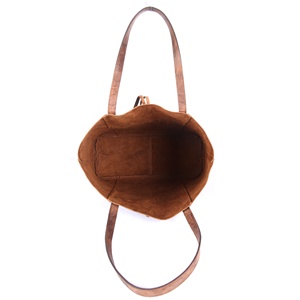 Bolso de mano, bandolera y bolso cruzado de cuero genuino de vaca, estilo cazador, color marrón, para mujer, marca Ellena. - Product Image 5