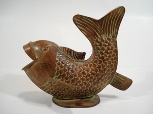 Sculpture de poisson abstraite en aluminium, poisson décoratif en métal pour la décoration de la maison - Product Image 3