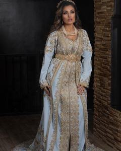 Impresionante caftán con bordado Zardozi pesado hasta el suelo vestido para boda y fiesta estilo de diseñador elegante 2025 - Product Image 1