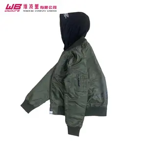 China Factory Custom made jacket water repellent jacket OEM High Quality Mens Light Weight padding jacket Navy MA-1 with Pocket