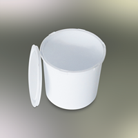 Seau à peinture en plastique cylindrique blanc Offre Spéciale de 1 litre avec sérigraphie Seaux à baril en PP vides bon marché